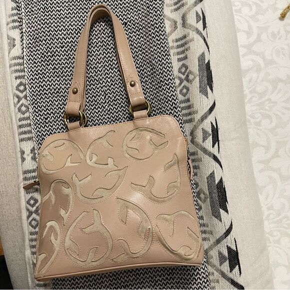 Hidesign Leather/Suede Tooled Cut-Out Tote Handbag - Picture 3 of 9